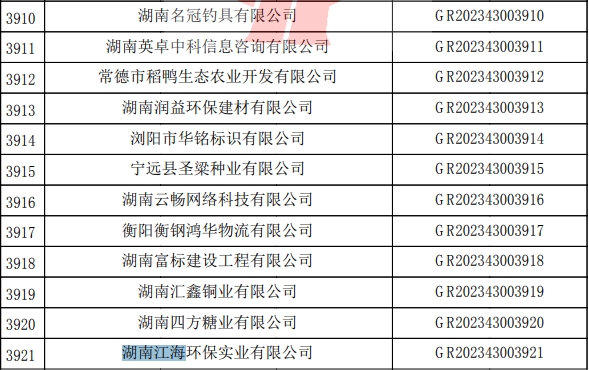 2023年湖南江海，“高新技術(shù)企業(yè)”復(fù)審順利通過(guò)！